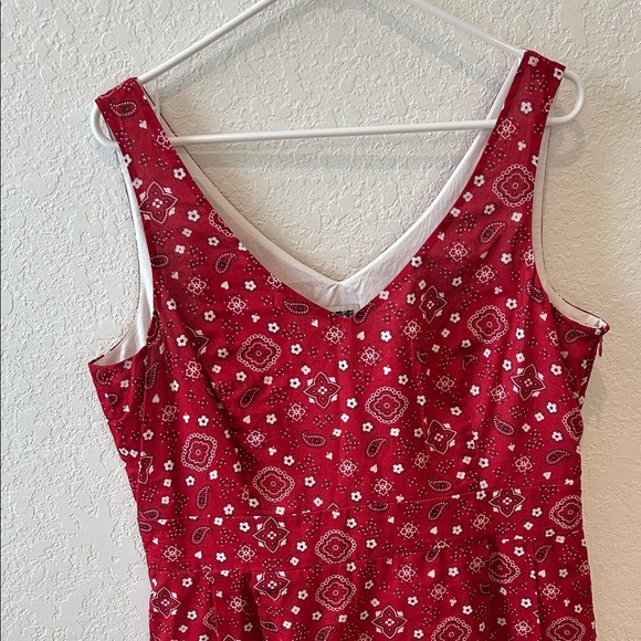 Anne Klein Red Geometric Mini Dress - Picture 3 of 10